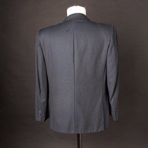 Vintage Hirsch Navy Blue Formal Blazer Suit Coat
